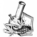 Weed Coloring Pages Hand Drawing Art