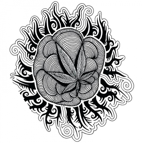 Weed Coloring Pages Weed Leaf Pencil Drawings - Free Printable Coloring ...
