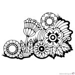 Weed Coloring Pages Weed and Flowers Drawing