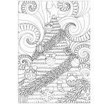 Adult Coloring Pages of Christmas Tree Pattern