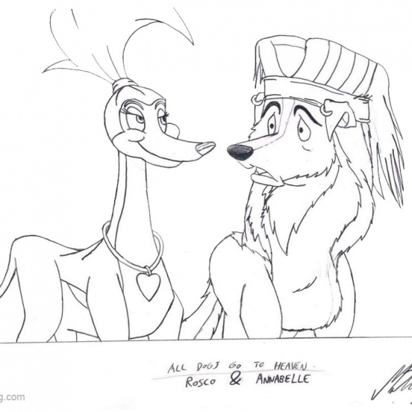 All Dogs go to Heaven Coloring Pages Carface Carruthers - Free Printable Coloring Pages