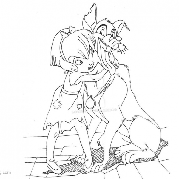 Anne Marie from All Dogs go to Heaven Coloring Pages Lineart - Free ...