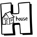 Alphabet Coloring Pages Letter H for House