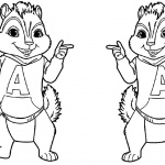 Alvin and The Chipmunks Coloring Pages Line Drawing