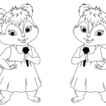 Alvin and The Chipmunks Coloring Pages Singing