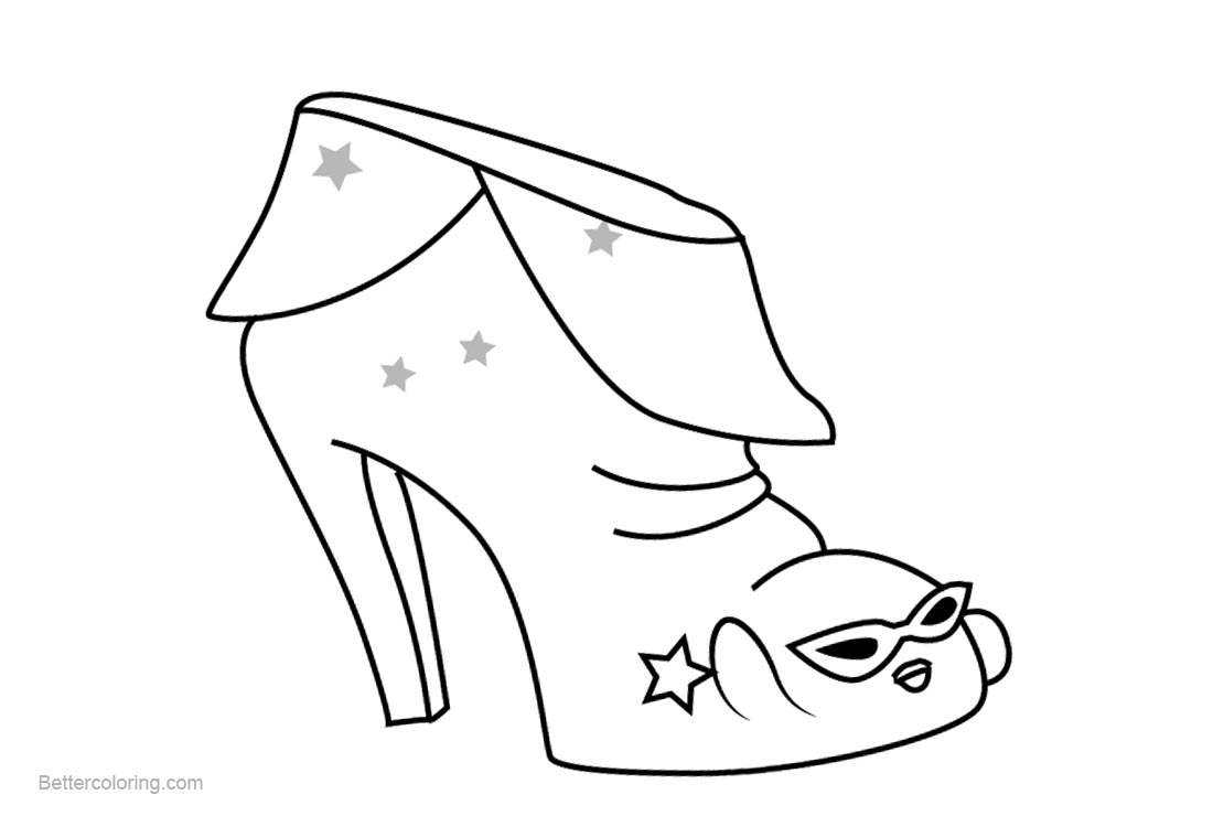 Angie Ankle Boot Shopkins Coloring Pages Printable and Free - Free