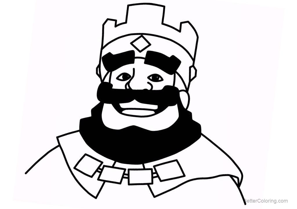 Free Angry King from Clash Royale Coloring Pages printable