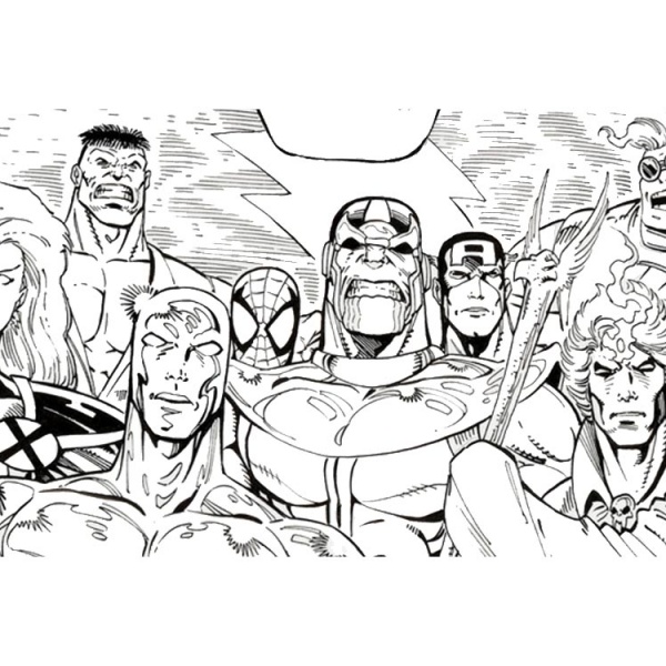Avengers Infinity War Coloring Pages Thor Drawing - Free Printable