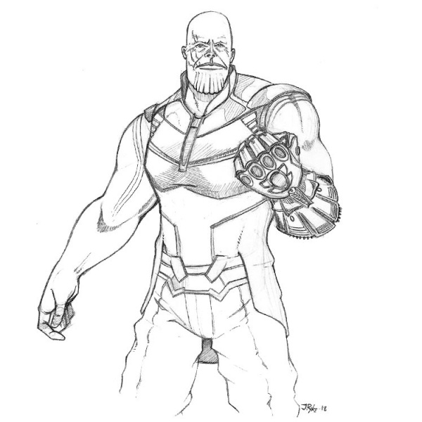 Avengers Infinity War Coloring Pages Thor Drawing - Free Printable