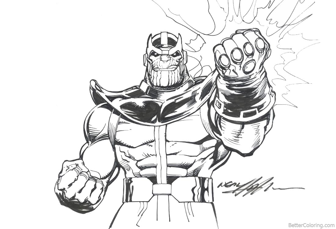 Download Avengers Infinity War Coloring Pages Thanos by neal adams ...