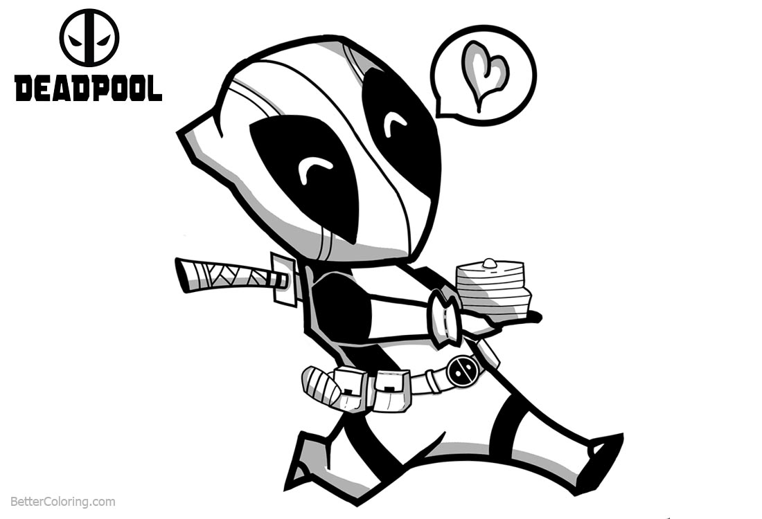 Baby Deadpool Coloring Pages by little raid printable for free