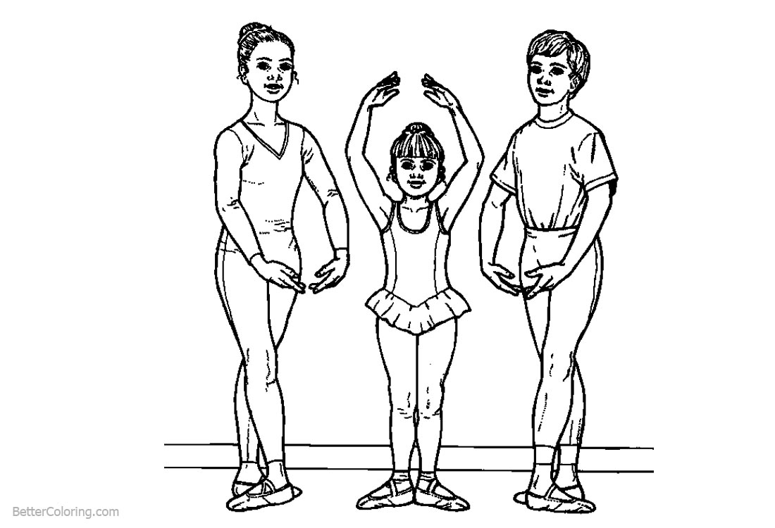 Ballet Coloring Pages Boy and Girls printable for free