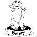 Barney Coloring Pages Clipart