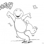 Barney Coloring Pages Hooray