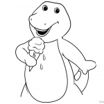 Barney Coloring Pages Ice cream