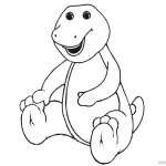 Barney Coloring Pages Line Art