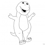 Barney Coloring Pages Line Drawing