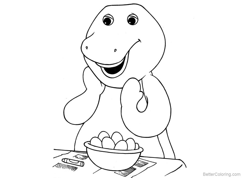Barney Coloring Pages Painting printable for free