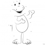 Barney Connect the Dots Coloring Pages