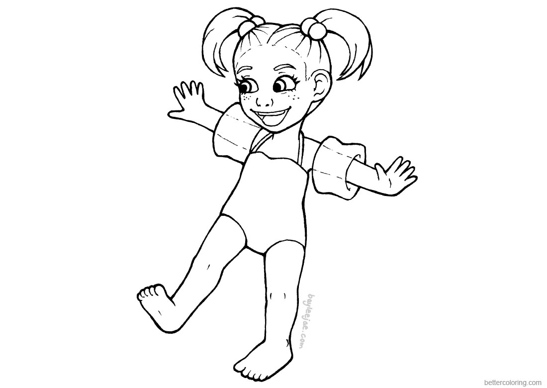Baylee Jae Coloring Pages Cute Girl printable for free