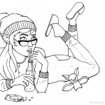 Baylee Jae Coloring Pages Girl is Drinking