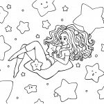 Baylee Jae Coloring Pages Girl with Stars