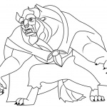 Beauty and The Beast Coloring Pages Line Art