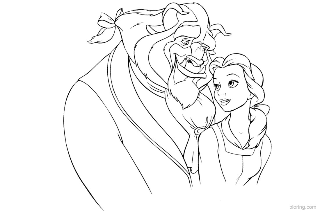 Beauty and The Beast Coloring Pages - Free Printable Coloring Pages