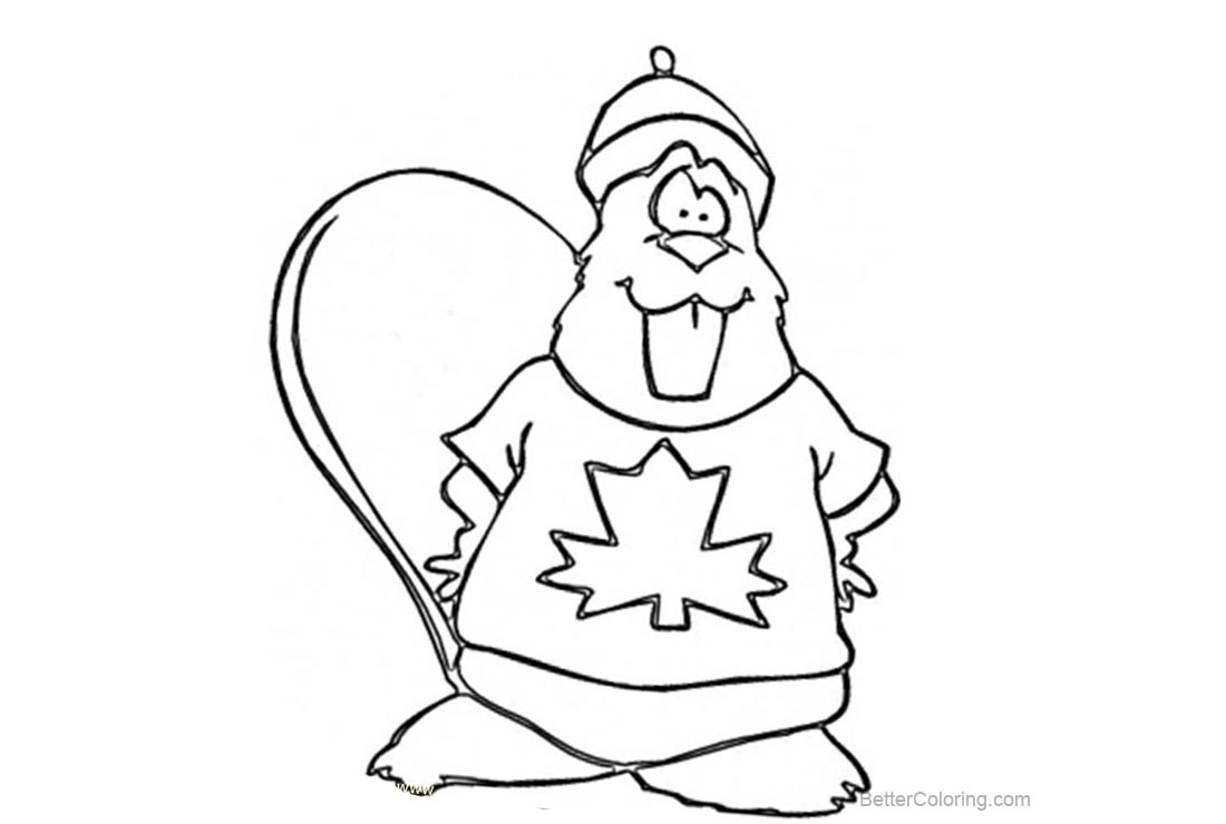 Free Beaver Coloring Pages Canada printable