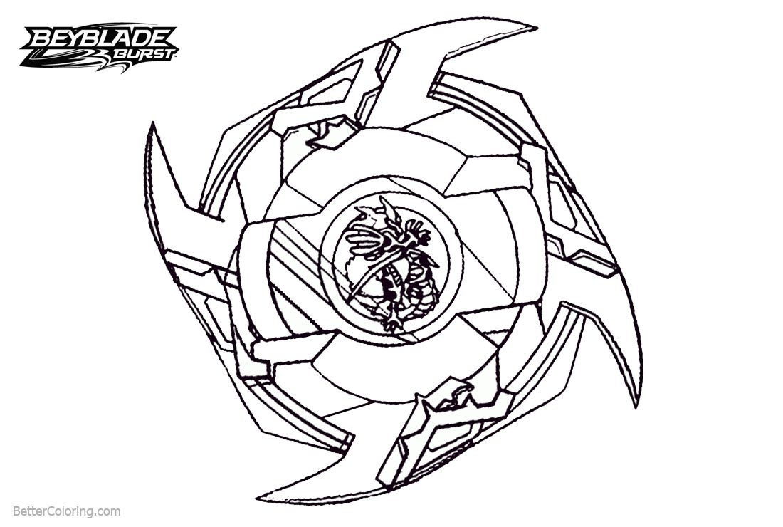 Beyblade Burst Coloring Pages Powerful Beyblade Free Printable 
