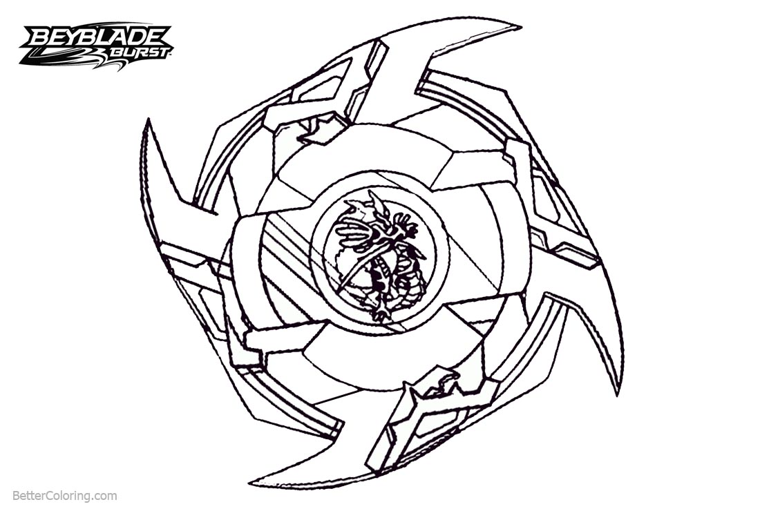 Beyblade Burst Coloring Pages Powerful Beyblade - Free Printable