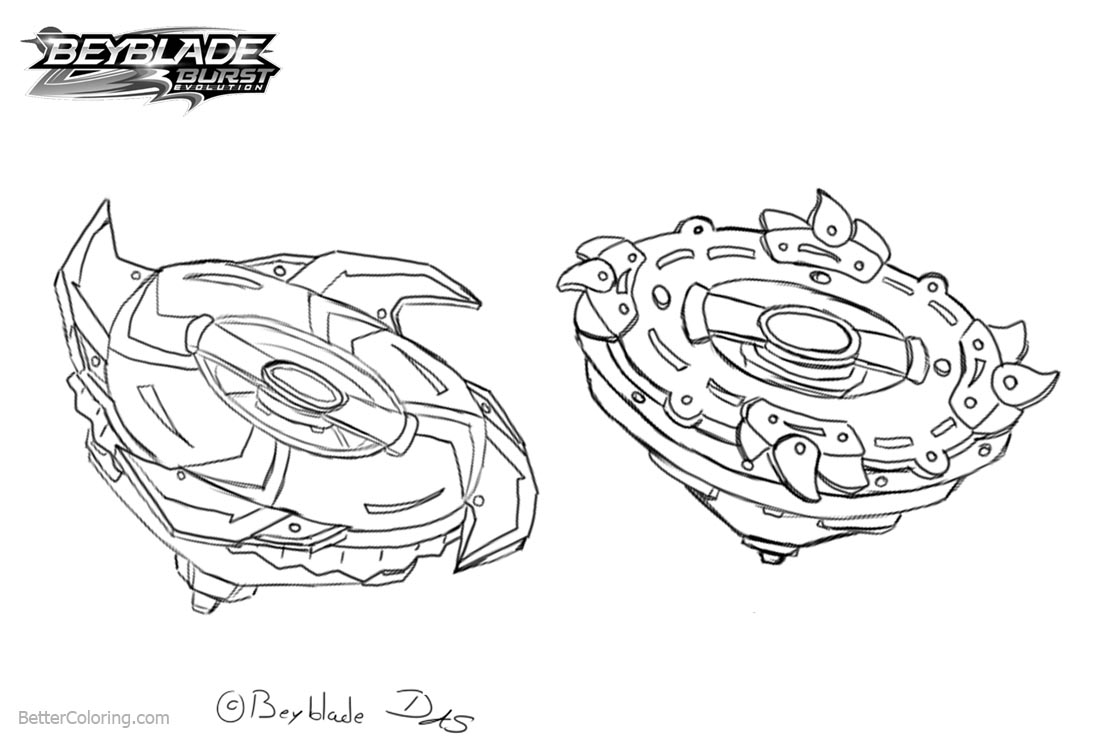 Beyblade Burst Evolution Coloring