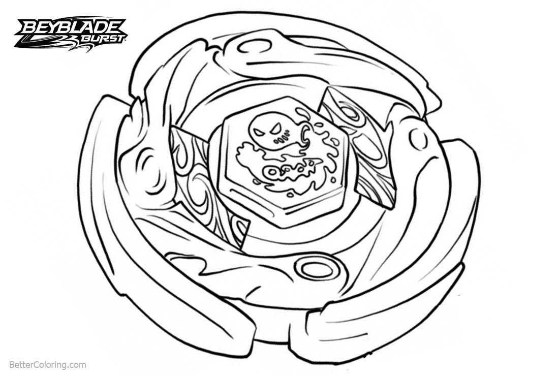 Beyblade Burst Coloring Pages With Waves Free Printable Coloring Pages