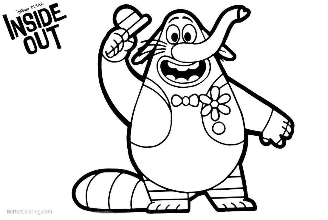 Bing Bong from Disney Inside Out Coloring Pages printable for free