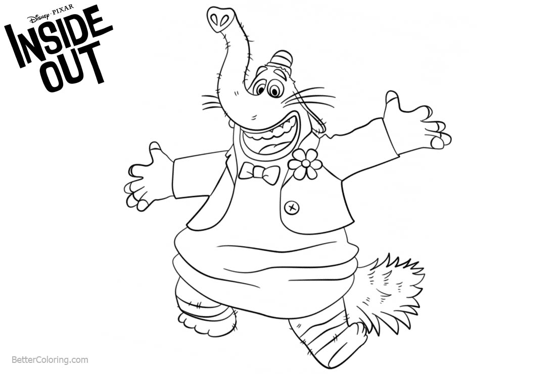 Bing Bong from Inside Out Coloring Pages - Free Printable Coloring Pages