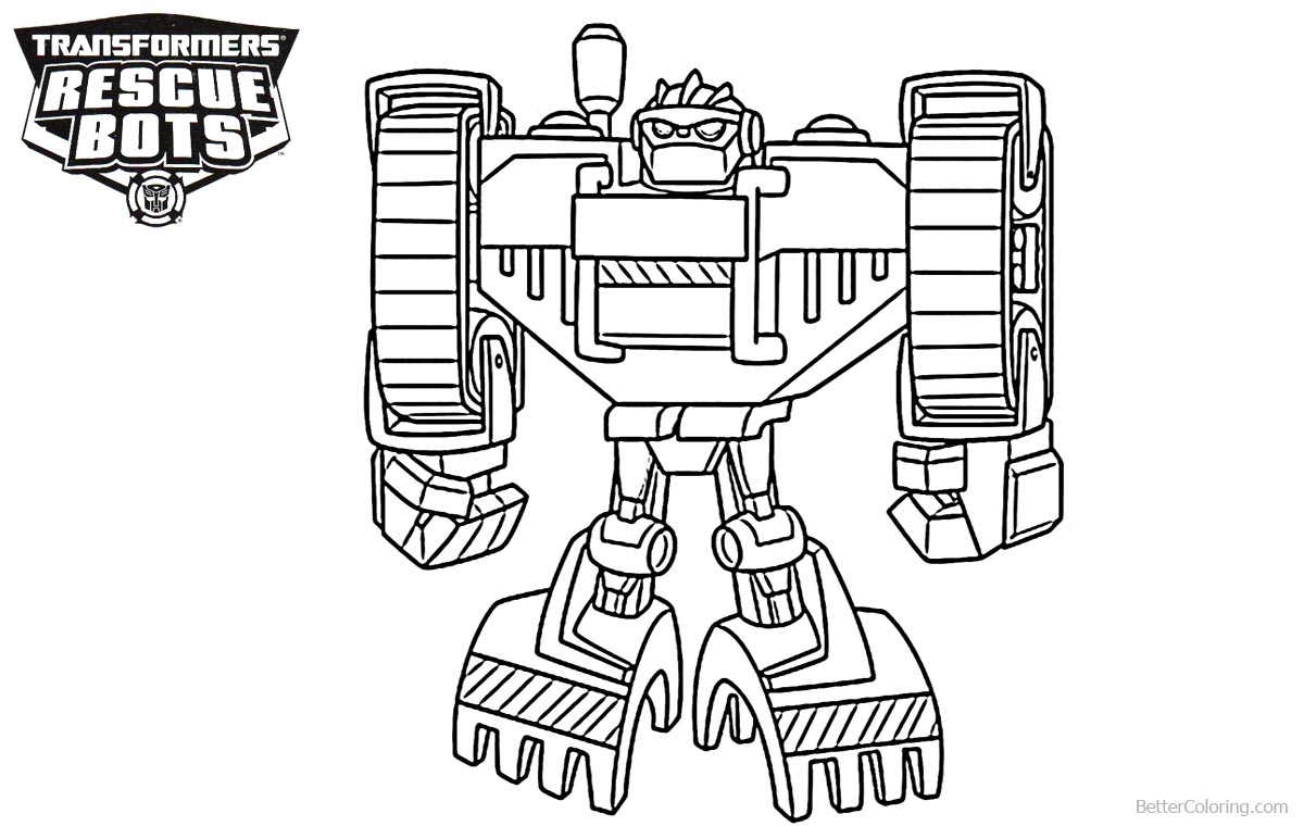 Boulder from Transformers Rescue Bots Coloring Pages ...