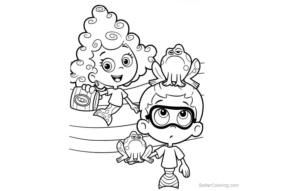 Free Bubble Guppies Characters Coloring Pages printable