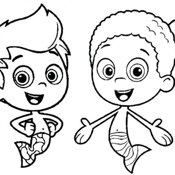 Bubble Guppies Coloring Pages Characters Lineart - Free Printable ...