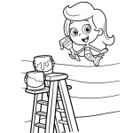 Bubble Guppies Coloring Pages Molly is Painting