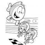 Bubble Guppies Coloring Pages Racing Clipart