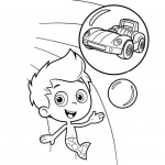Bubble Guppies Gil Coloring Pages With Car