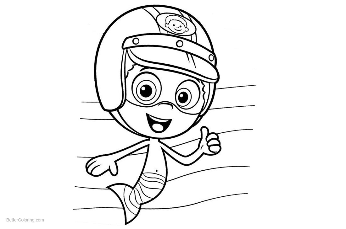 Bubble Guppies Goby Coloring Pages printable for free