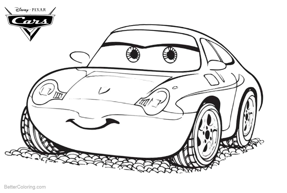 Cars Pixar Coloring Pages Lightning McQueen Clipart - Free Printable