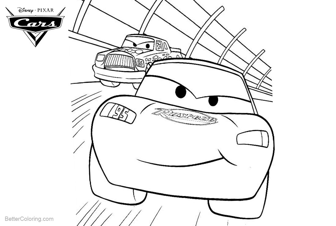 Download Cars Pixar Lightning McQueen Coloring Pages - Free ...