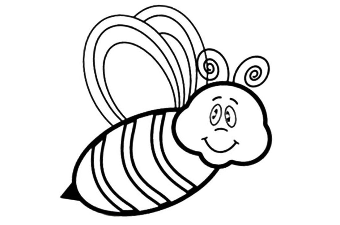 Cartoon Bumblebee Coloring Pages printable for free