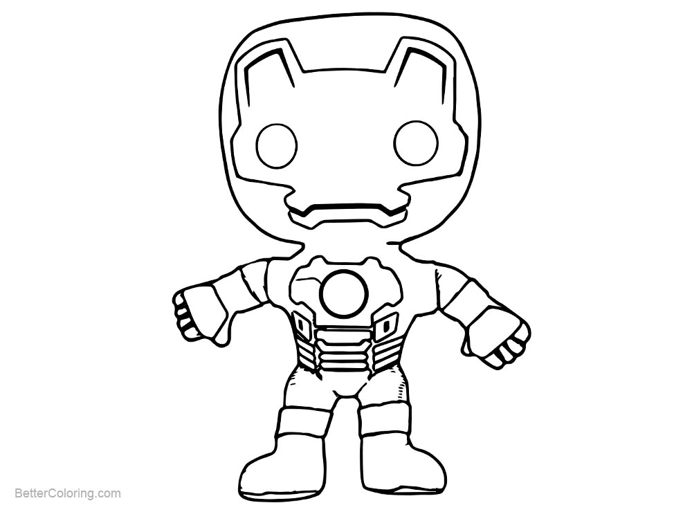Iron Man Cartoon Coloring Pages