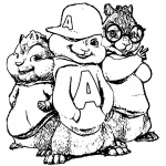 Characters from Alvin and The Chipmunks Coloring Pages