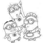 Characters from Despicable Me Minion Coloring Pages