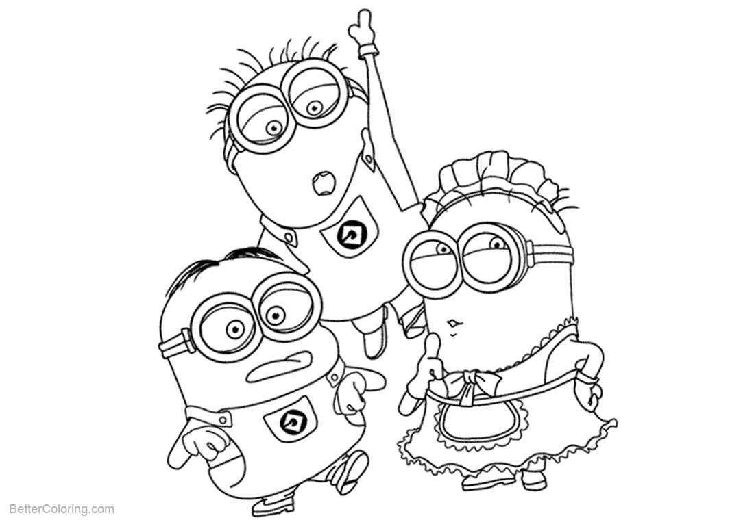 Download Characters from Despicable Me Minion Coloring Pages - Free Printable Coloring Pages