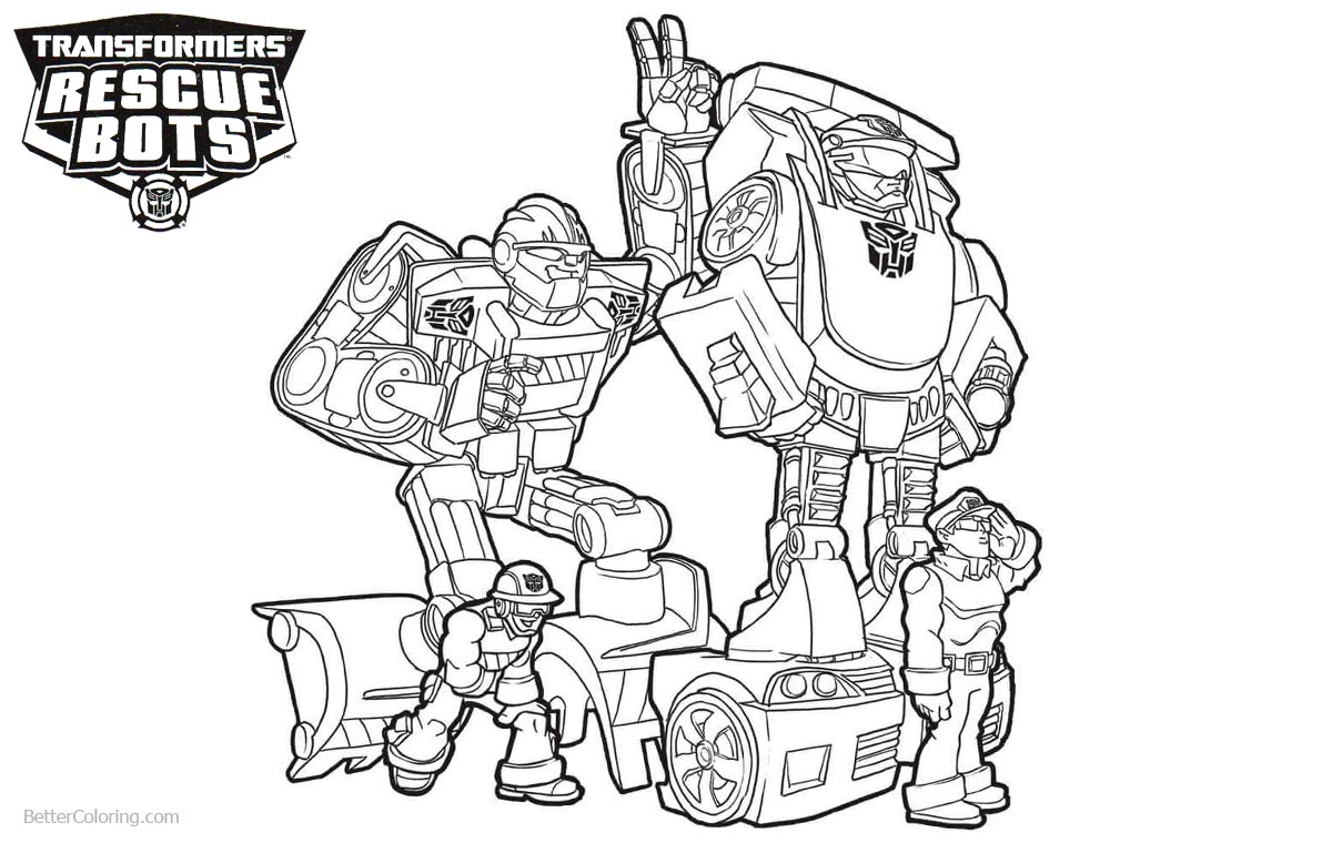 Characters from Transformers Rescue Bots Coloring Pages printable for free